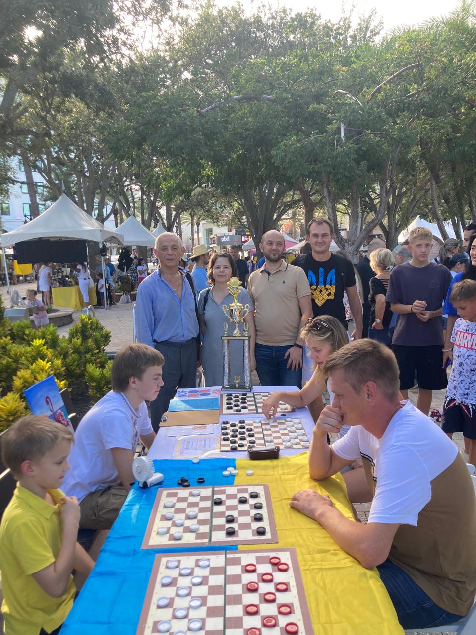 Подробнее о статье Draughts intellectual sport presentation in the Ukrainian Independence Day celebration cultural event in West Palm Beach